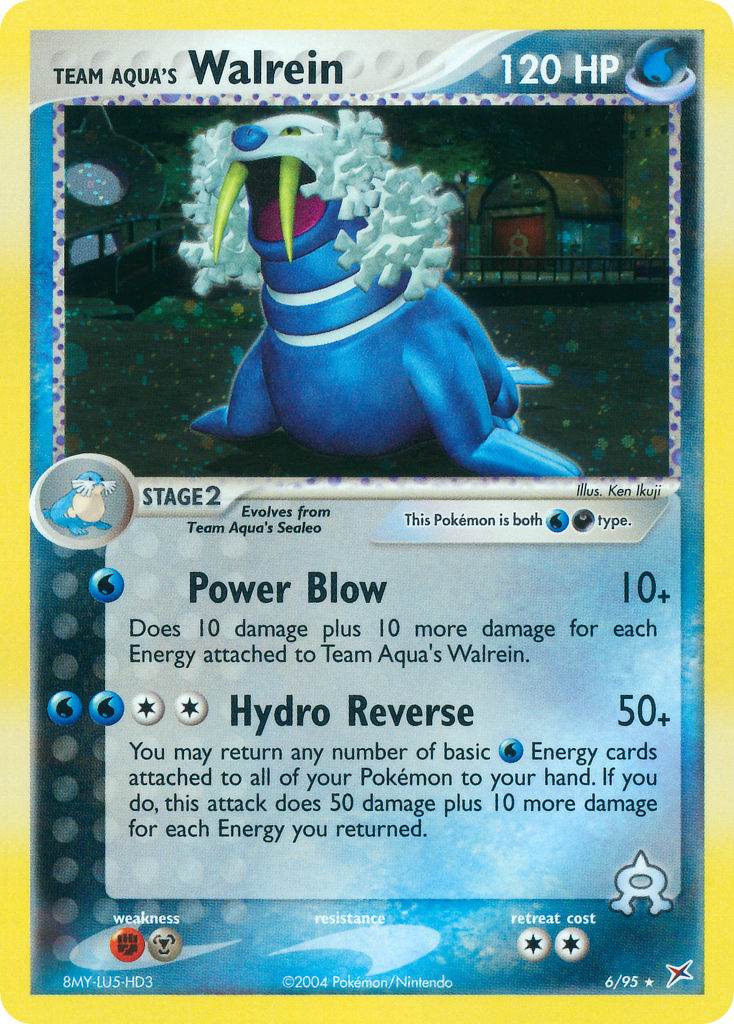 Team Aqua's Walrein 6/95 Reverse Rare - MissingNo.