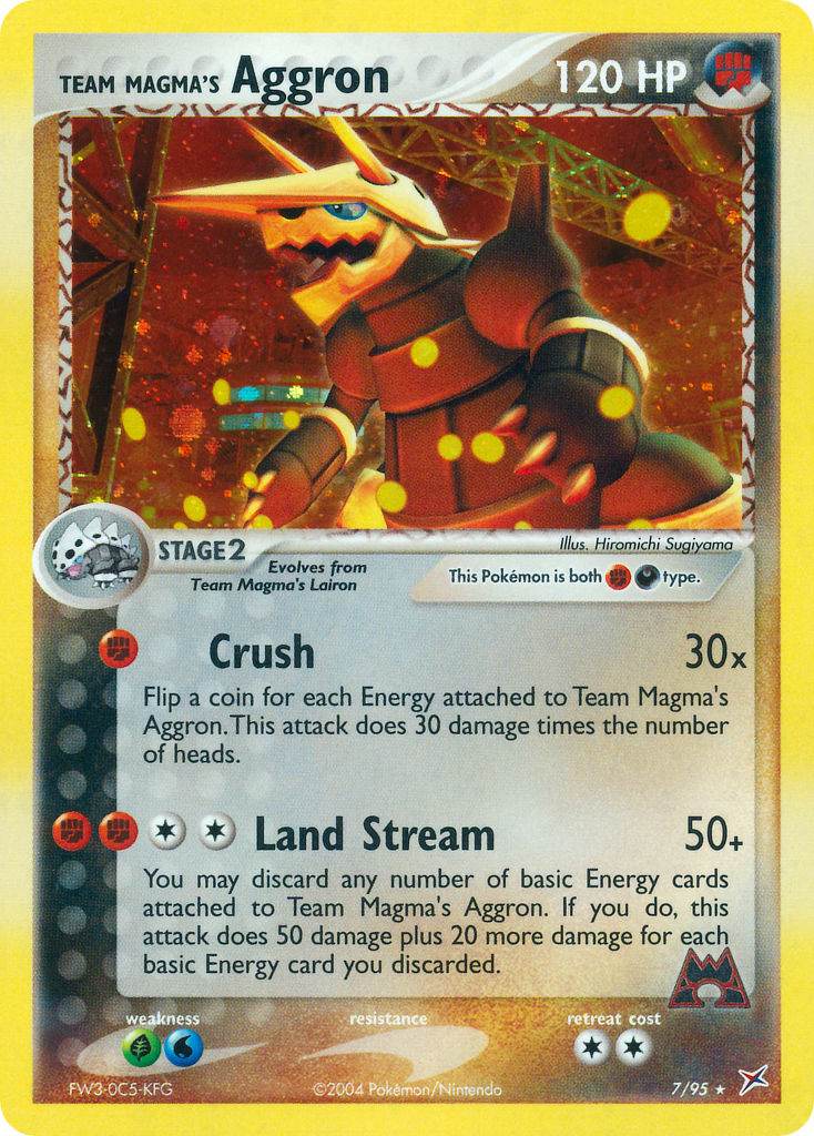 Team Magma's Aggron 7/95 Holo Rare - MissingNo.
