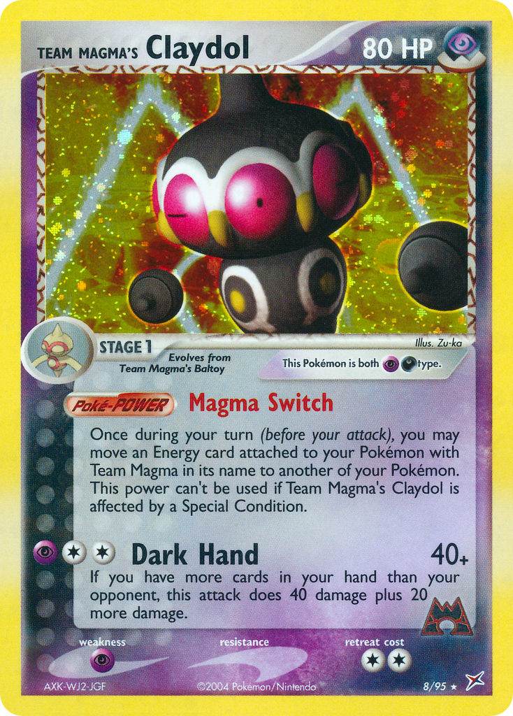 Team Magma's Claydol 8/95 Reverse Rare - MissingNo.