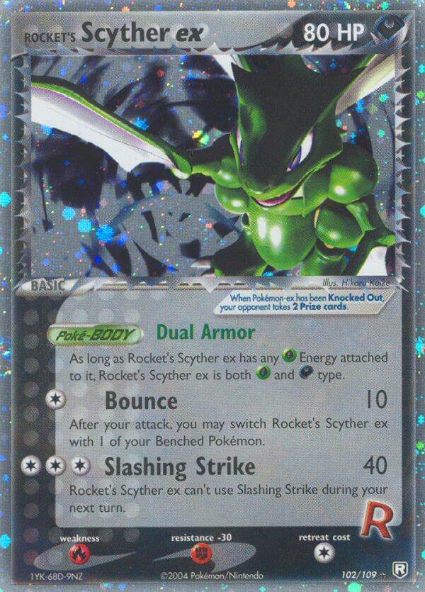 Rocket's Scyther ex 102/109 Holo Rare ex - MissingNo.