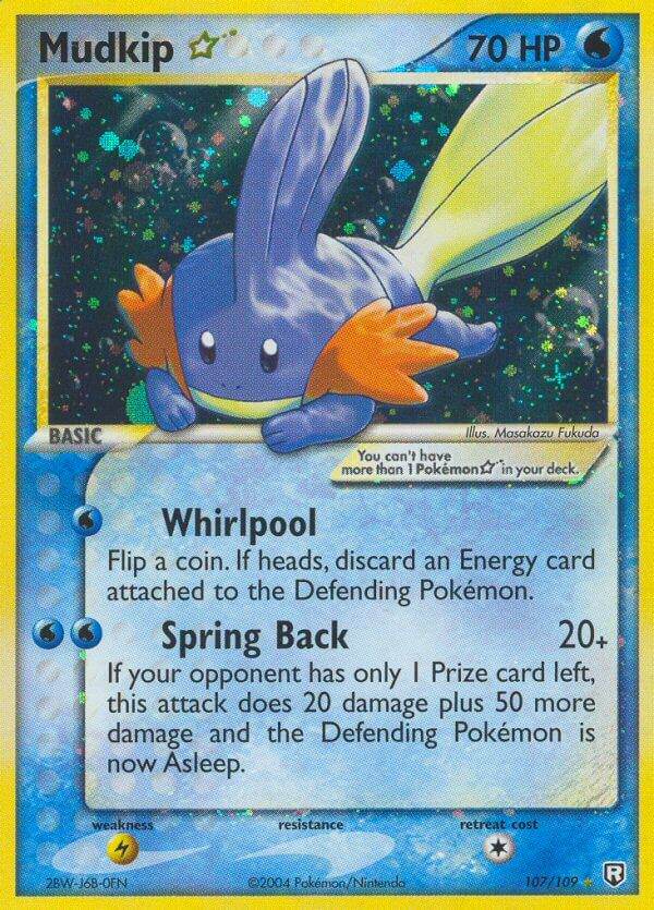 Mudkip ? 107/109 Holo Rare Gold Star - MissingNo.