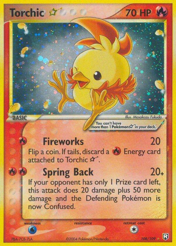 Torchic ? 108/109 Holo Rare Gold Star - MissingNo.