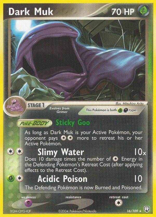 Dark Muk 16/109 Reverse Rare - MissingNo.