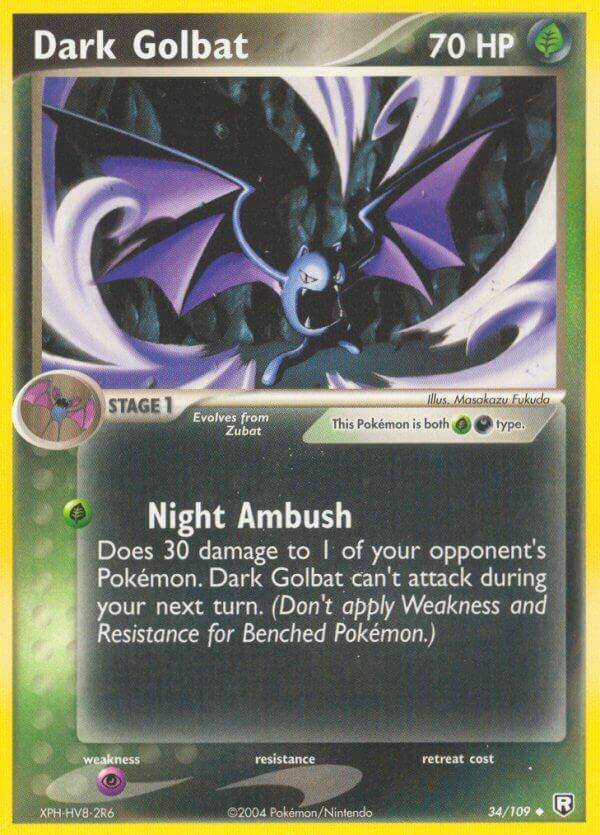 Dark Golbat 34/109 Reverse Uncommon - MissingNo.