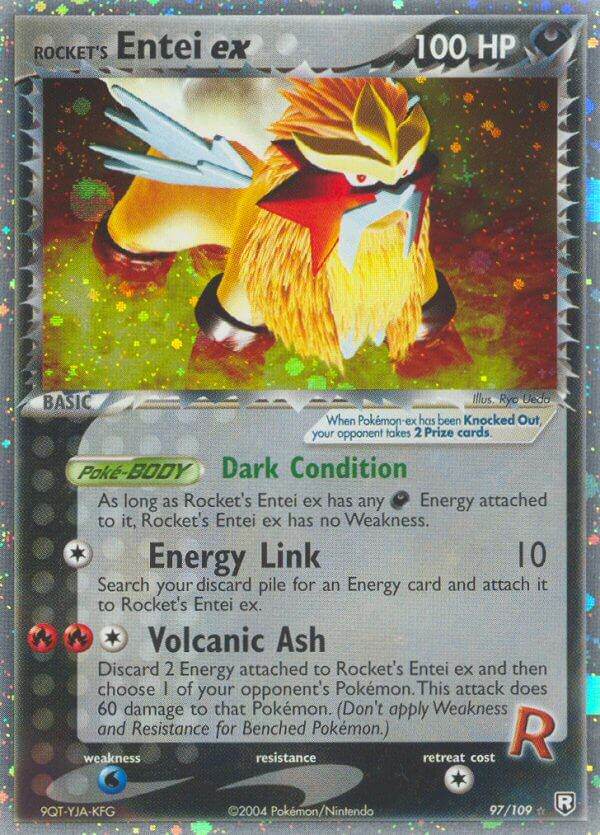 Rocket's Entei ex 97/109 Holo Rare ex - MissingNo.