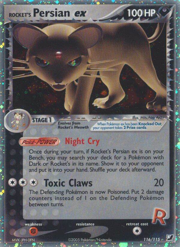 Rocket's Persian ex 116/115 Holo Box Topper ex - MissingNo.