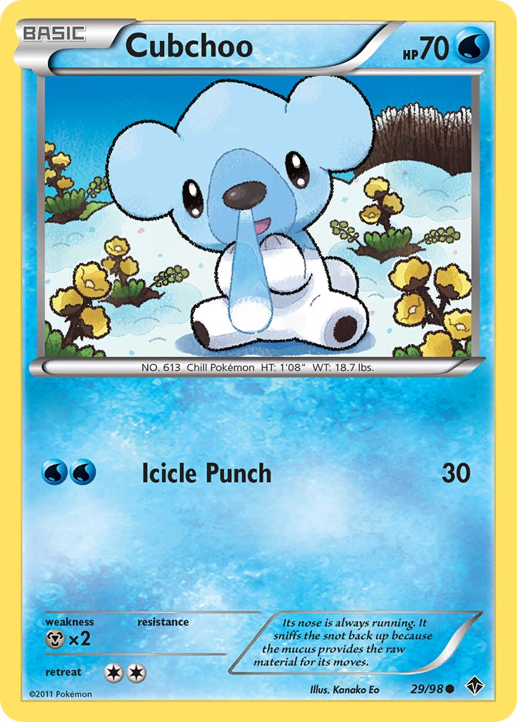Cubchoo 29/98 Reverse Common - MissingNo.