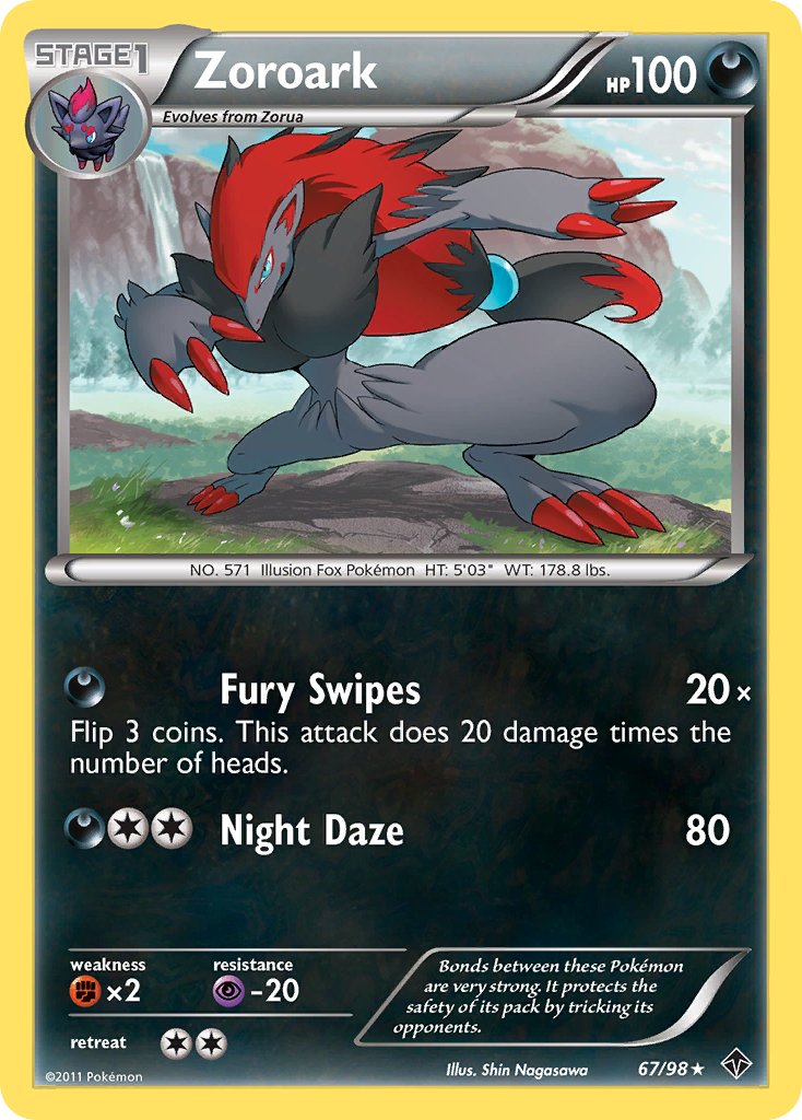 Zoroark 67/98 Reverse Rare - MissingNo.