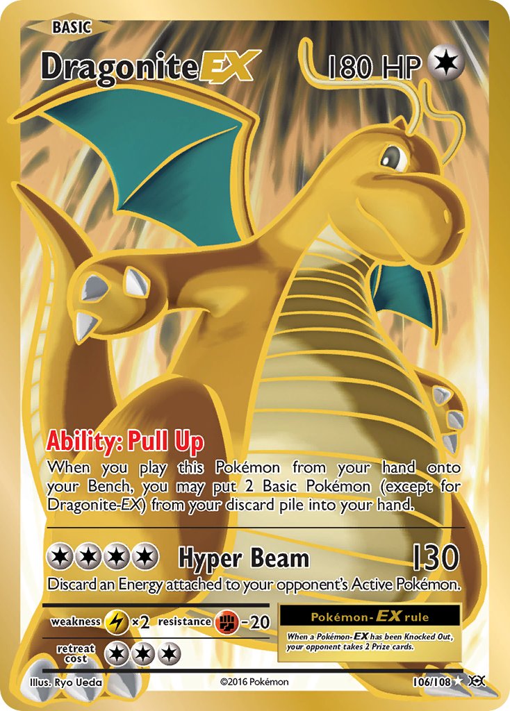 Dragonite EX 106/108 Holo Ultra Rare EX - MissingNo.