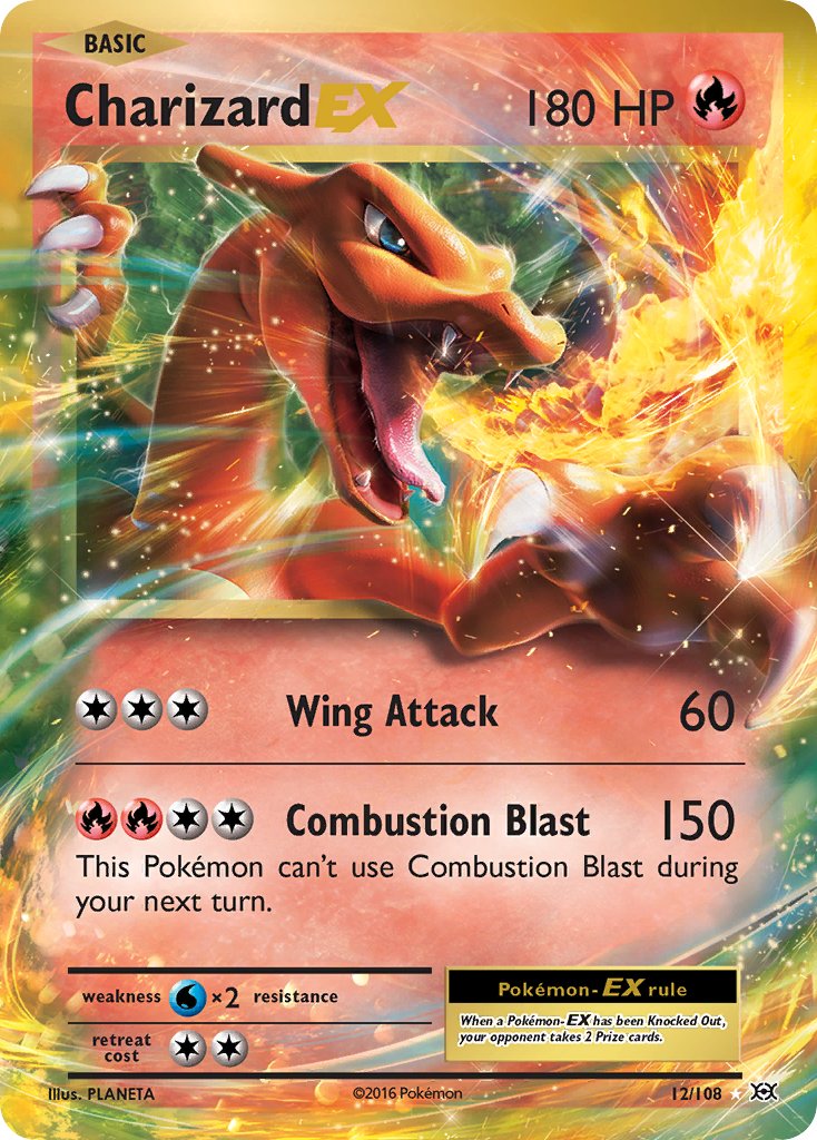 Charizard EX 12/108 Holo Rare EX - MissingNo.