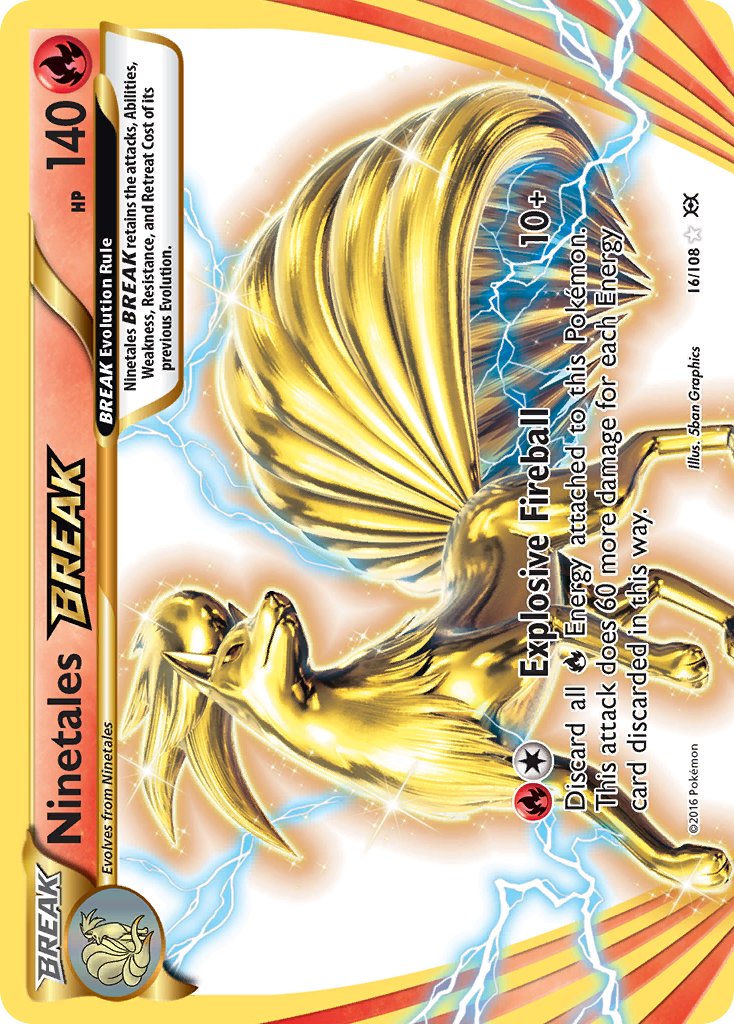 Ninetales BREAK 16/108 Holo Rare BREAK - MissingNo.