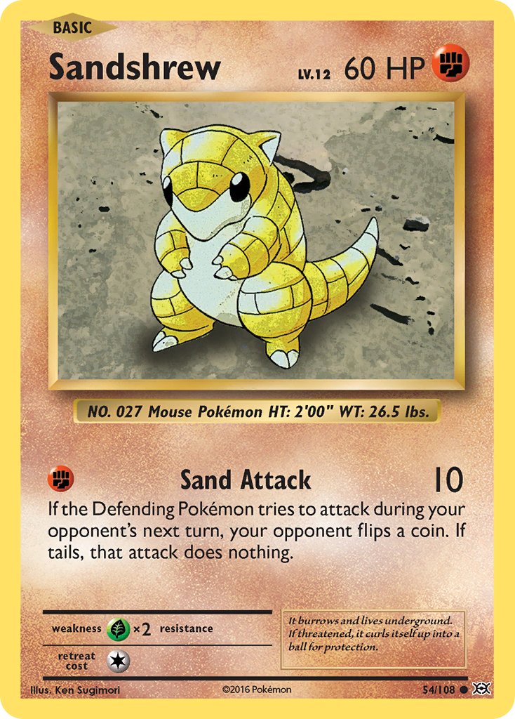 Sandshrew 54/108 Common - MissingNo.