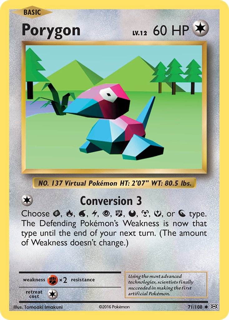 Porygon 71/108 Reverse Uncommon - MissingNo.