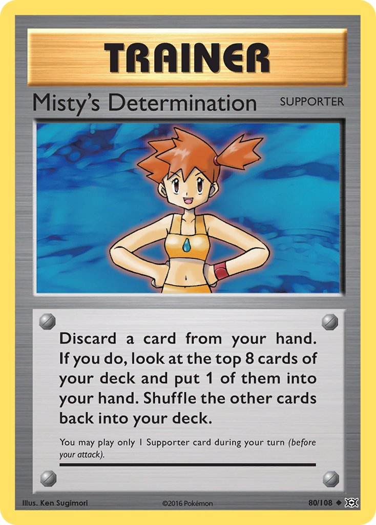 Misty's Determination 80/108 Reverse Uncommon - MissingNo.