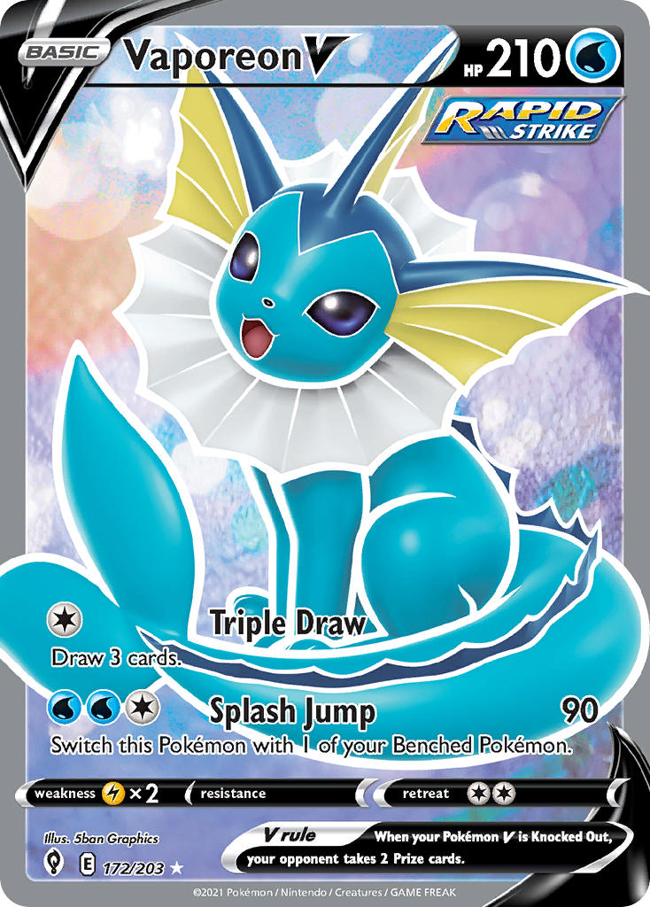 Vaporeon V 172/203 Holo Ultra Rare V
