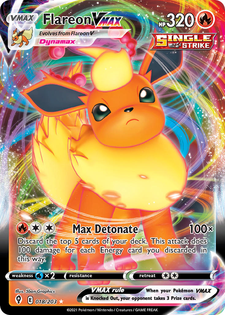 Flareon VMAX 18/203 Holo Rare VMAX