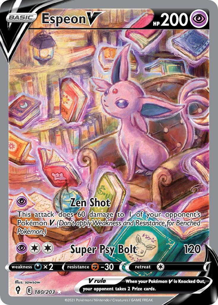 Espeon V 180/203 Holo Ultra Rare V