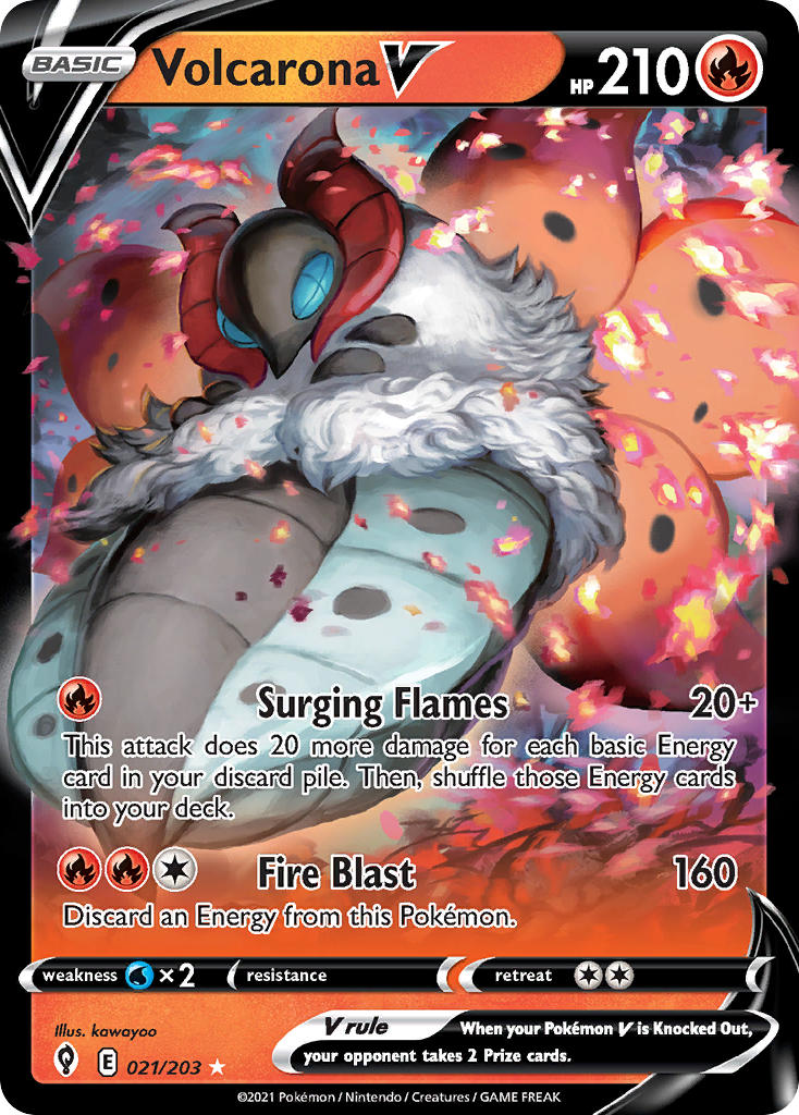 Volcarona V 21/203 Holo Rare V