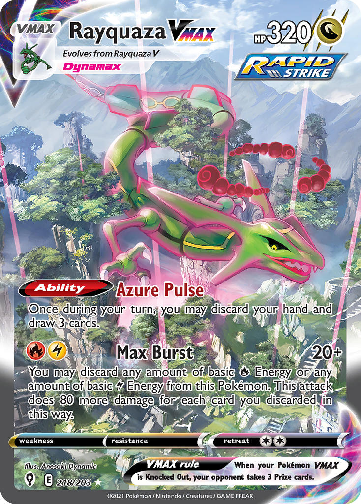 Rayquaza VMAX 218/203 Secret Rare VMAX