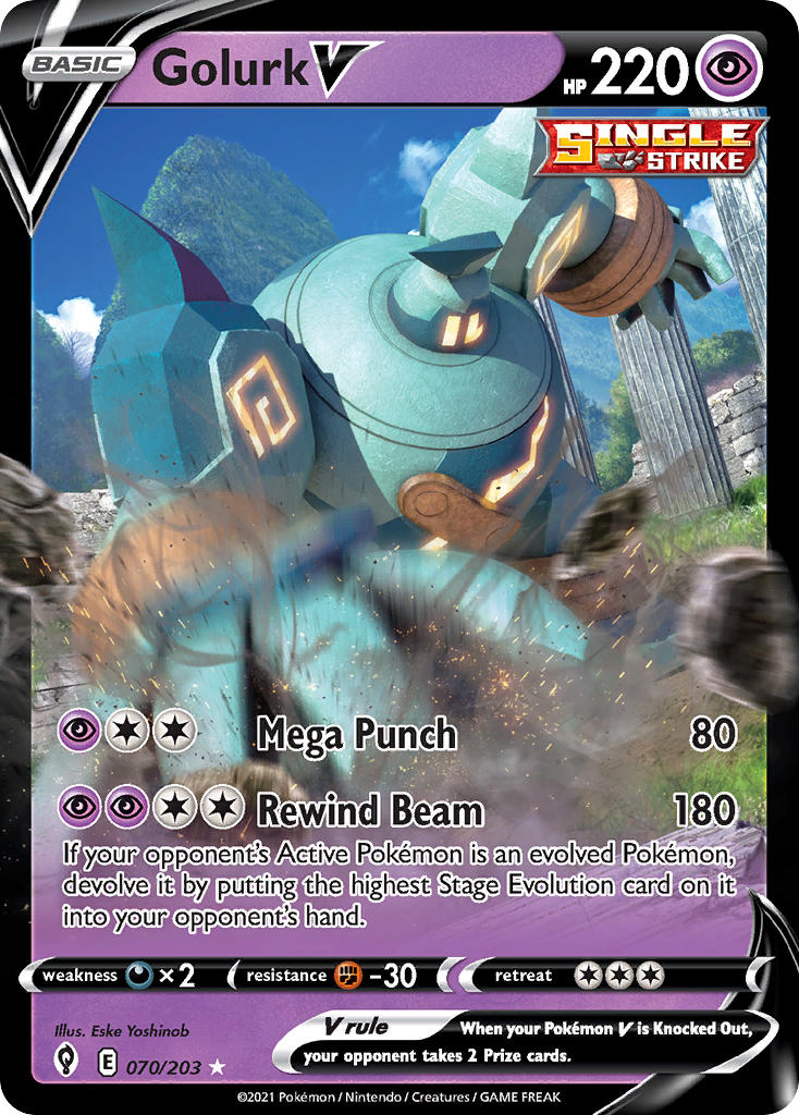Golurk V 70/203 Holo Rare V