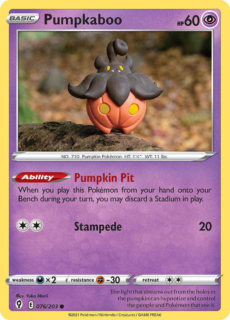 Pumpkaboo 76/203 Pikachu Jack-o'-Lantern Stamp Trick or Trade BOOster Bundle 2022 Exclusive