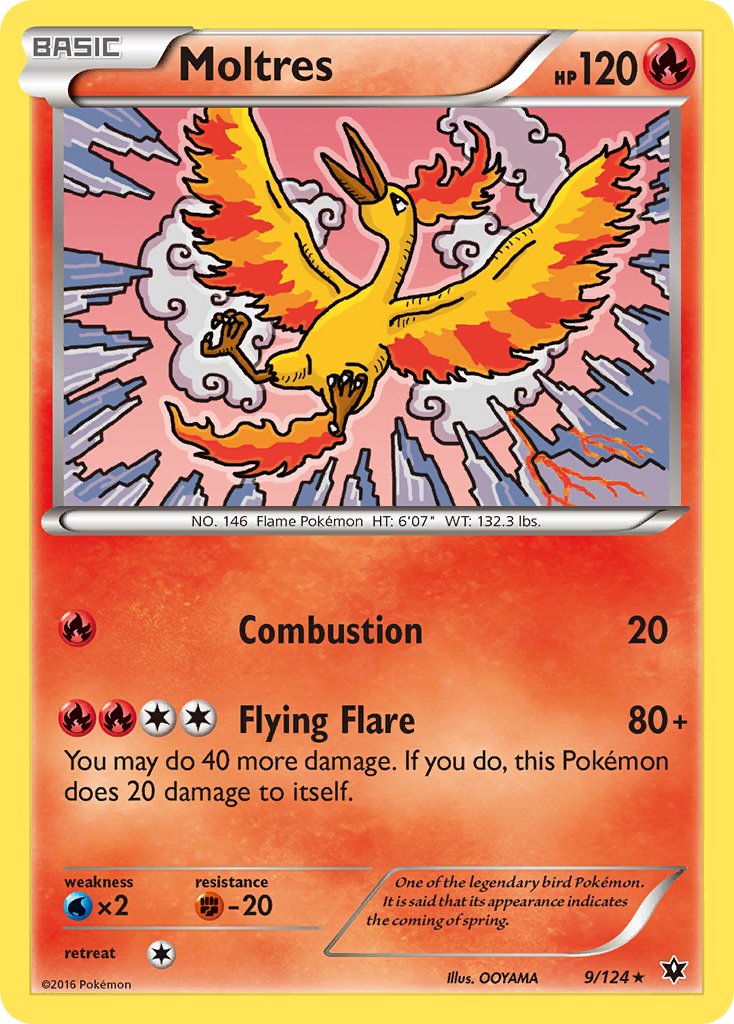 Moltres 9/124 Non-Holo Rare - MissingNo.