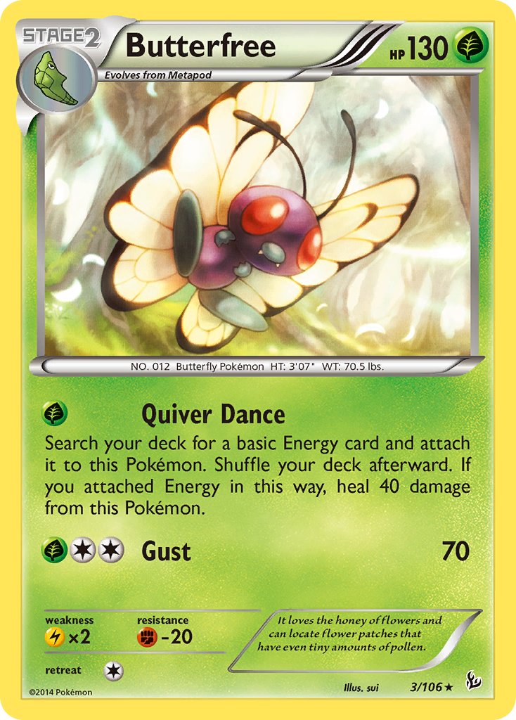 Butterfree 3/106 Reverse Rare - MissingNo.