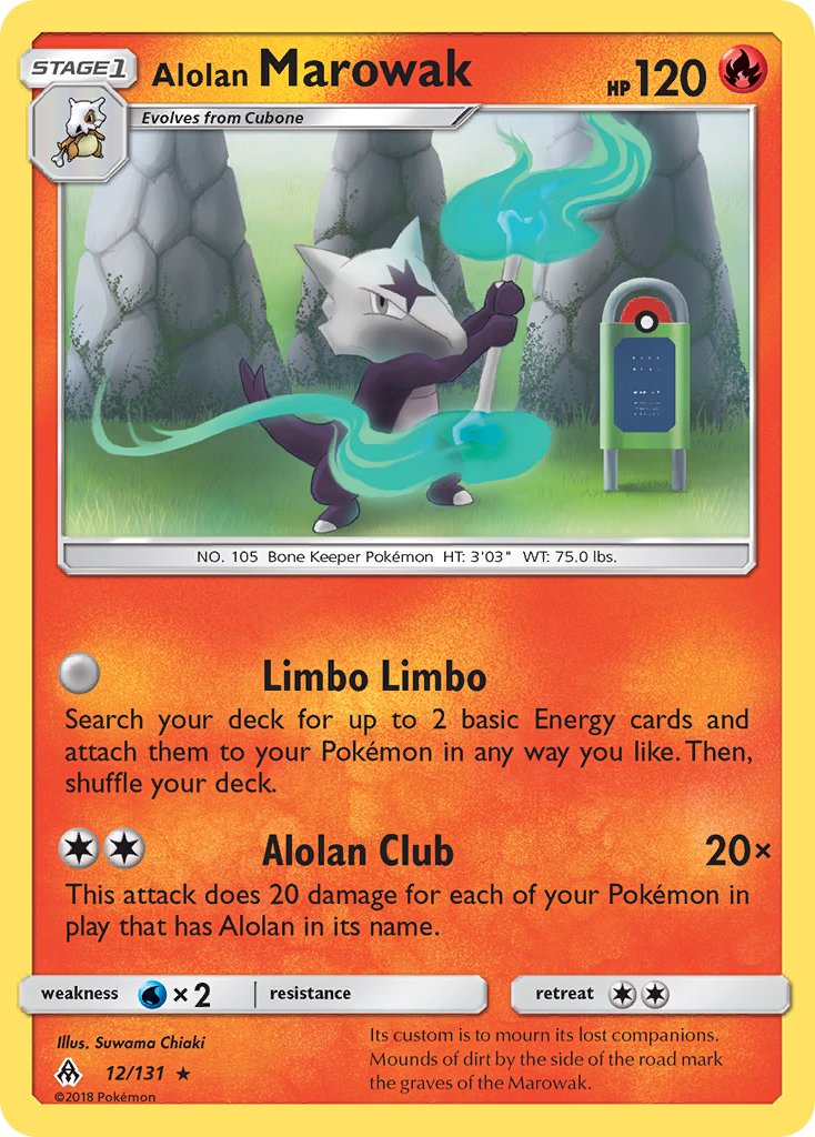 Alolan Marowak 12/131 Non-Holo Rare - MissingNo.