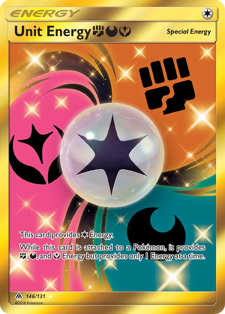 Unit Energy Fighting/Darkness/Fairy 146/131 Gold Secret Rare