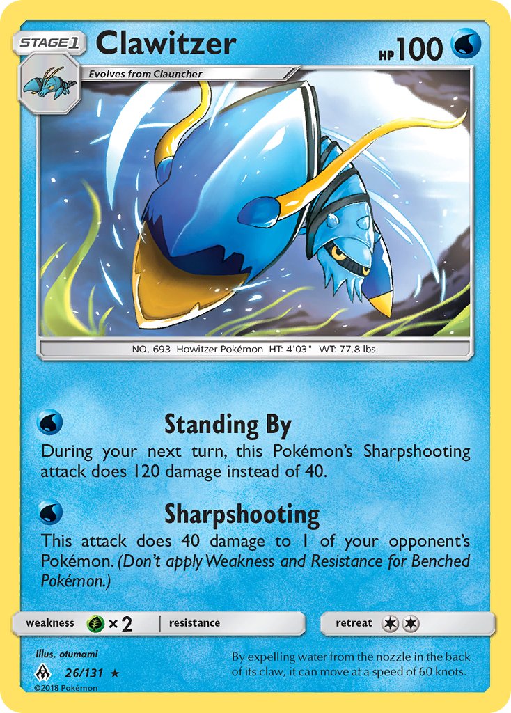 Clawitzer 26/131 Reverse Rare - MissingNo.