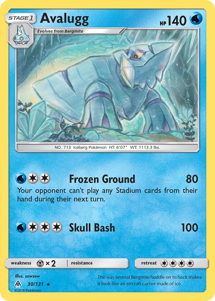 Avalugg 30/131 Reverse Rare - MissingNo.