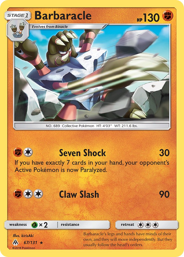 Barbaracle 67/131 Reverse Rare - MissingNo.