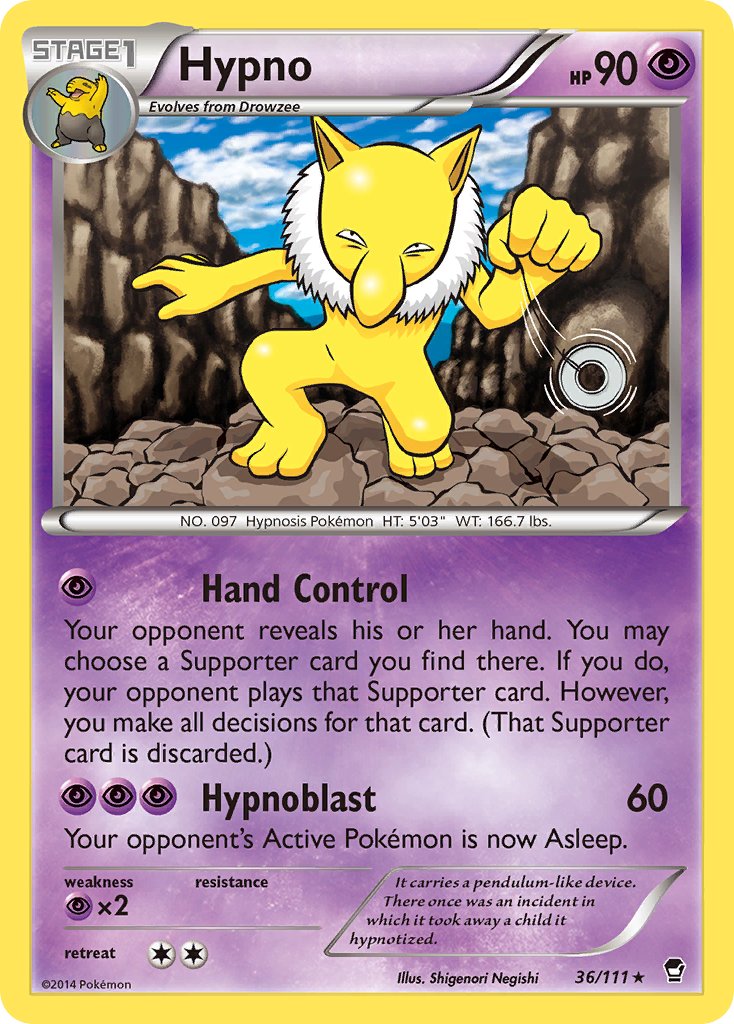 Hypno 36/111 Non-Holo Rare - MissingNo.