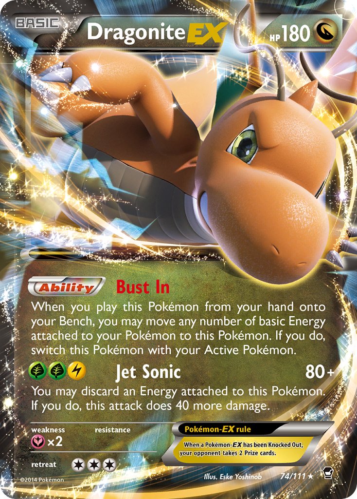 Dragonite EX 74/111 Jumbo Dragonite EX Box Exclusive - MissingNo.