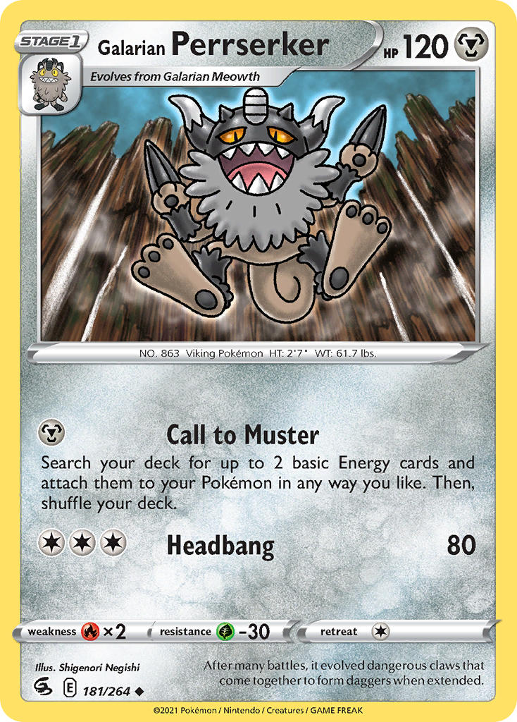 Galarian Perrserker 181/264 Uncommon