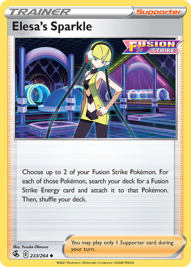 Elesa's Sparkle 233/264 Non-Holo Play! Pokémon Stamp Prize Pack Series 2 Exclusive