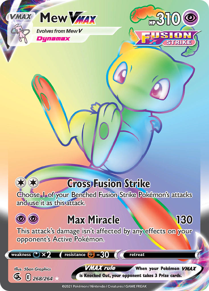 Mew VMAX 268/264 Rainbow Secret Rare VMAX