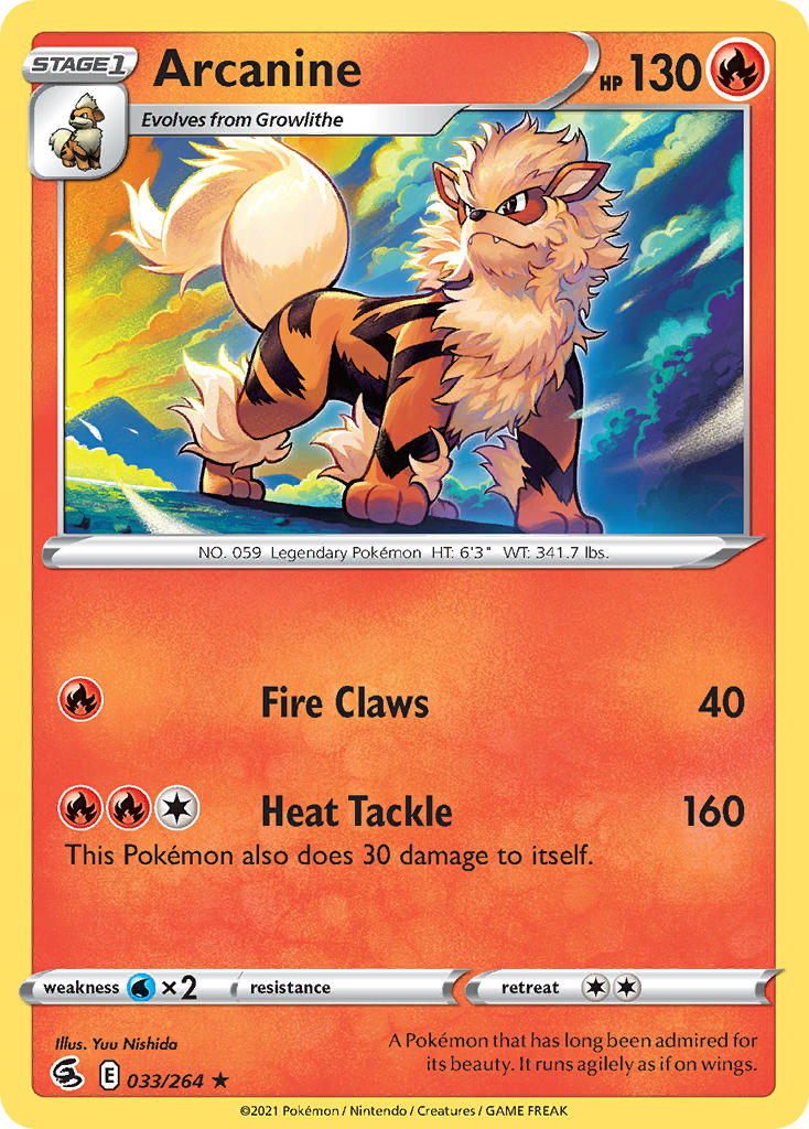 Arcanine 33/264 Non-Holo Rare