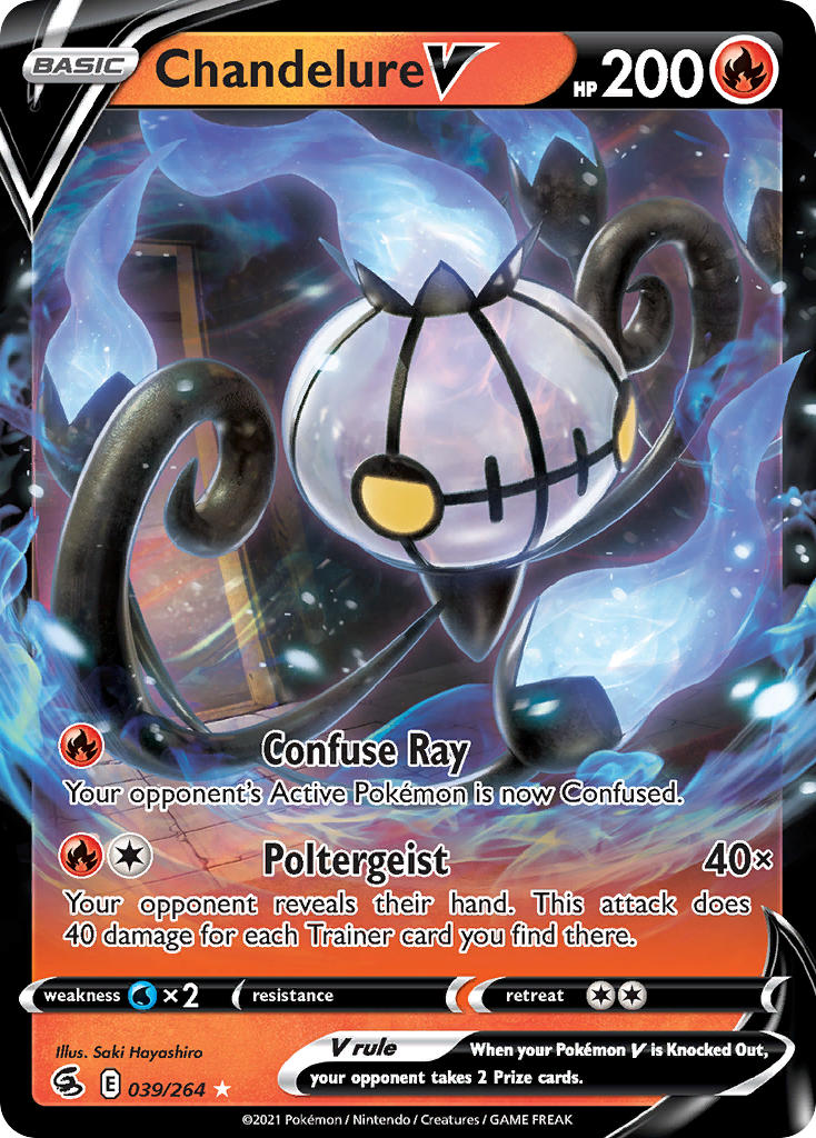 Chandelure V 39/264 Holo Rare V