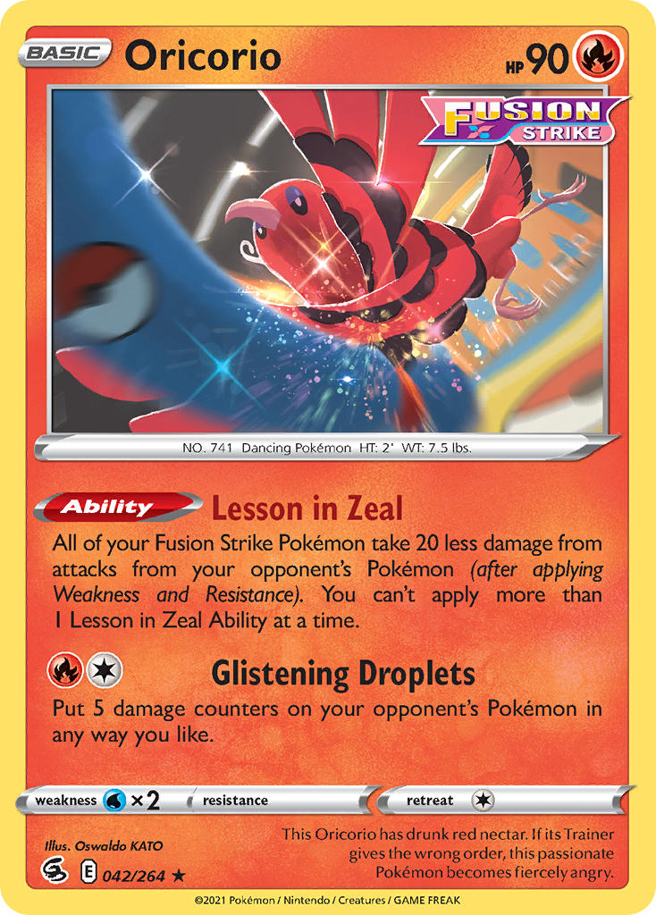 Oricorio 42/264 Reverse Rare