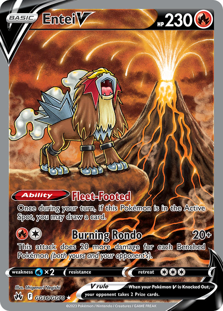 Entei V GG36/GG70 Holo Rare V