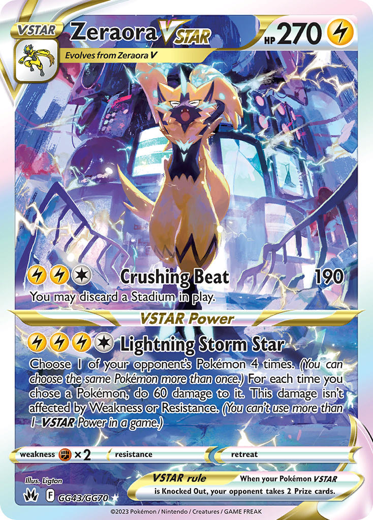 Zeraora VSTAR GG43/GG70 Holo Rare VSTAR