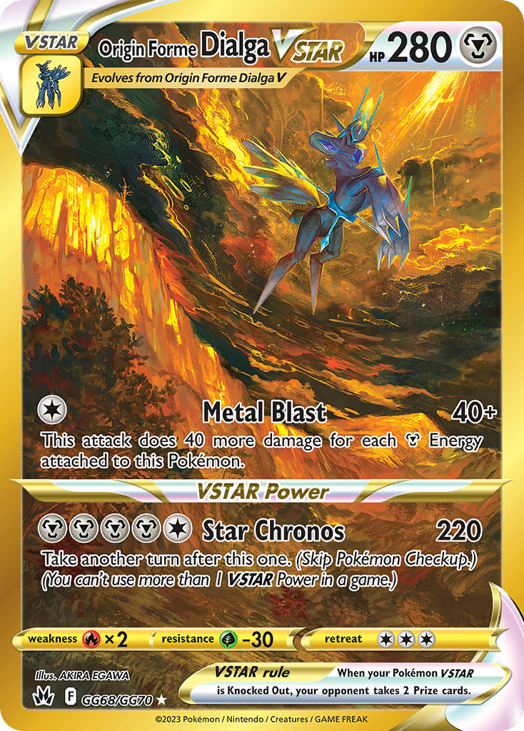 Origin Forme Dialga VSTAR GG68/GG70 Gold Secret Rare VSTAR