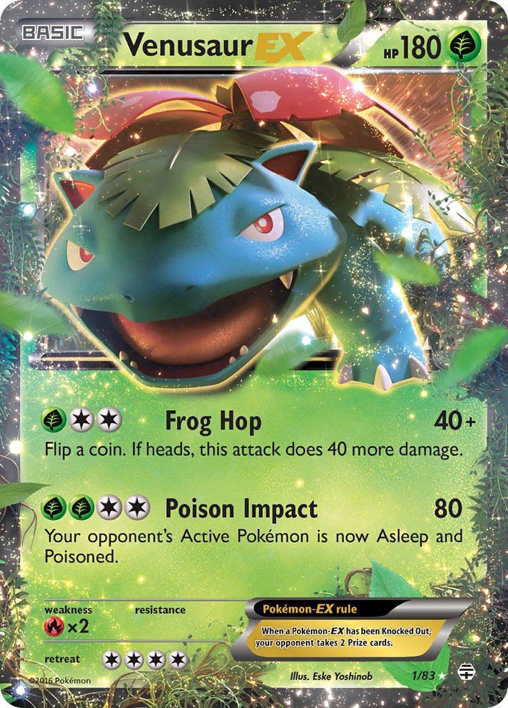 Venusaur EX 1/83 Holo Rare EX - MissingNo.
