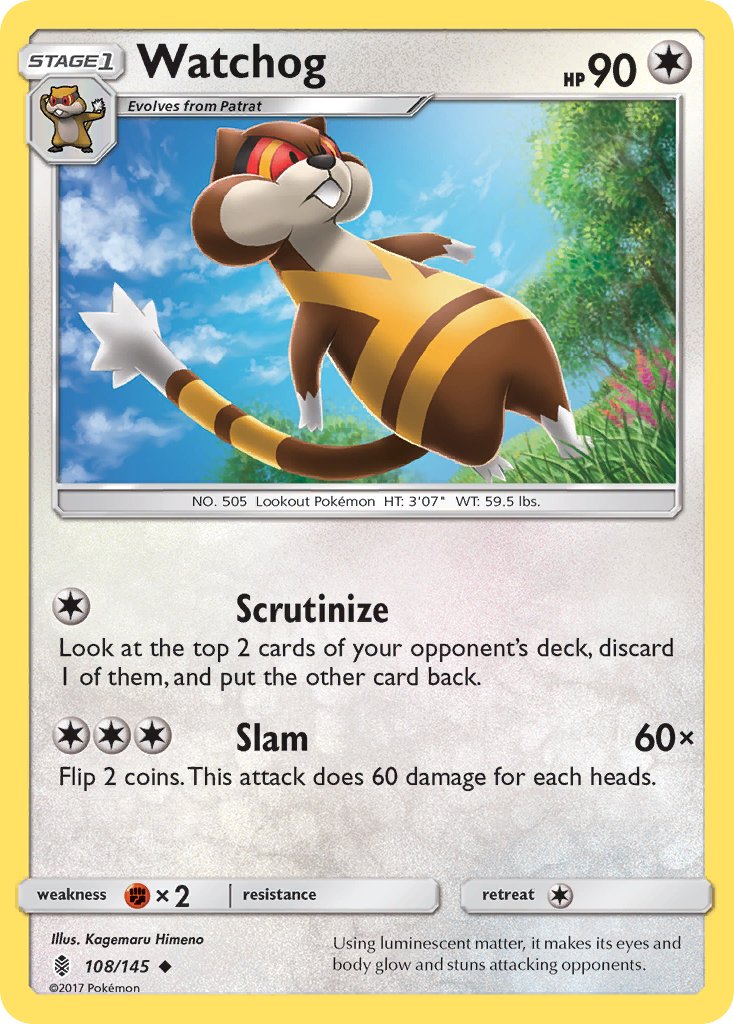 Watchog 108/145 Reverse Uncommon - MissingNo.