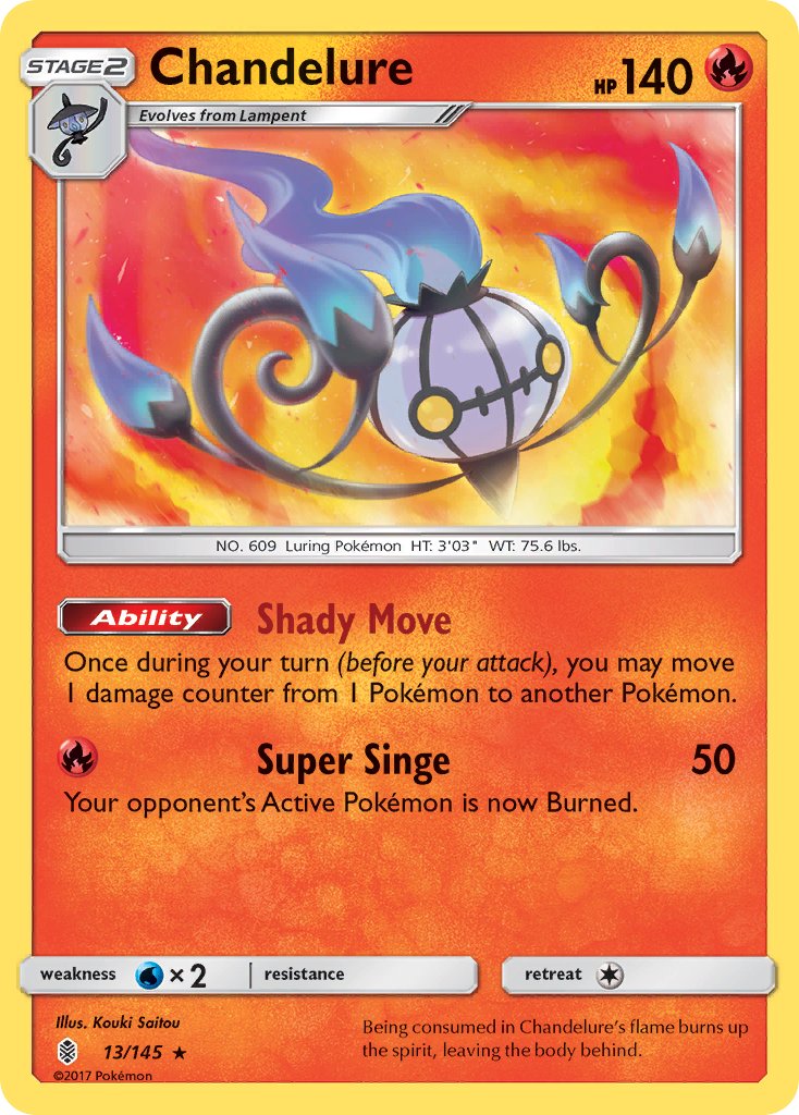 Chandelure 13/145 Reverse Rare - MissingNo.