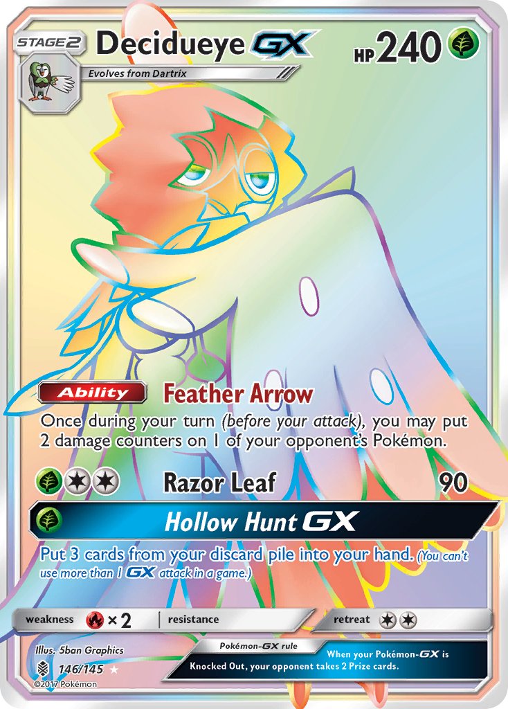 Decidueye GX 146/145 Rainbow Secret Rare GX - MissingNo.