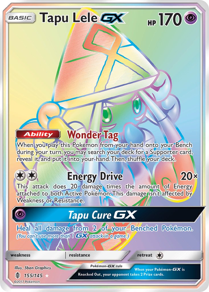 Tapu Lele GX 155/145 Rainbow Secret Rare GX - MissingNo.