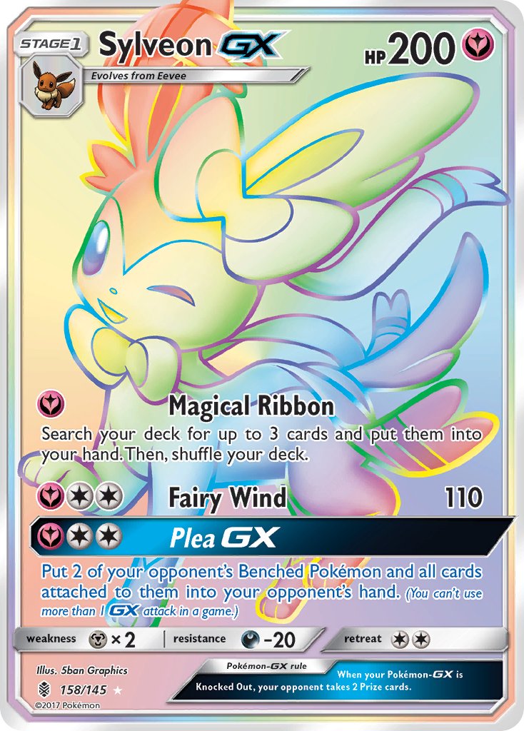 Sylveon GX 158/145 Rainbow Secret Rare GX - MissingNo.