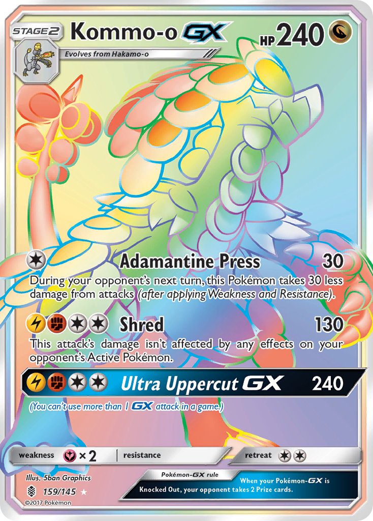 Kommo-o GX 159/145 Rainbow Secret Rare GX - MissingNo.